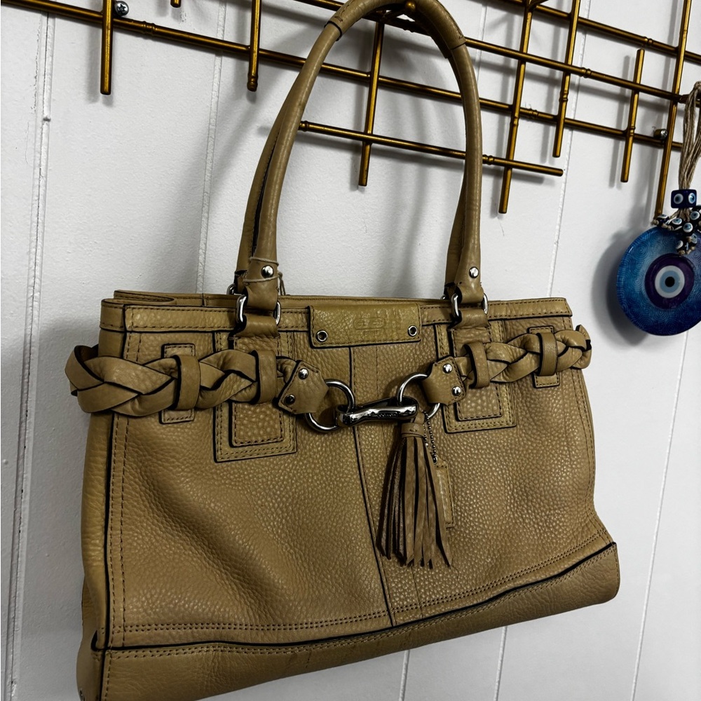 y2k coach Hamptons Carryall braided belt Handbag / coach carryall hamptons purse - Picture 4 of 12